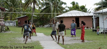 Volley-ball in Naividamu Village.