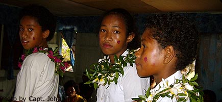Girls' meke at Naividamu Village.