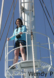 Virna conquers the crows nest