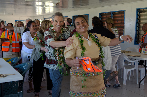 The community centre is open and the party begins - taken by Bob