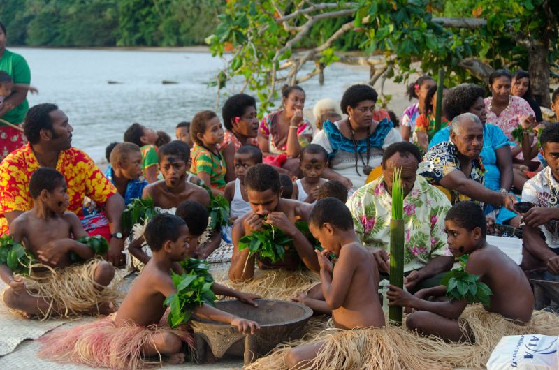 Makogai village Kava ceremony. Photo by Sarah