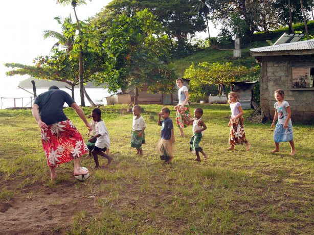 Somosomo Village soccer team takes on the Aussies