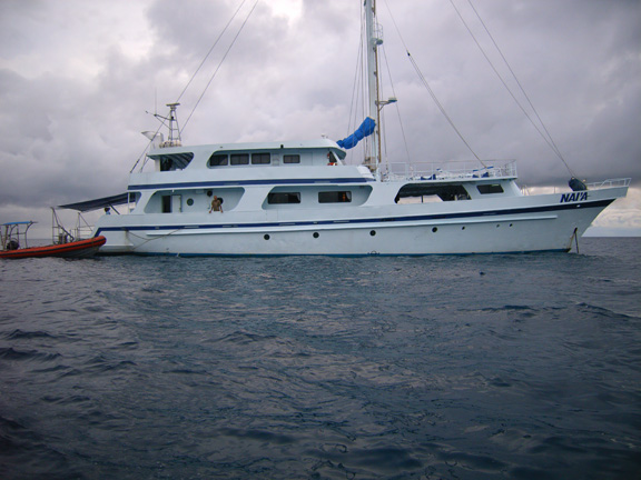 Naia at anchor: taken by Susan