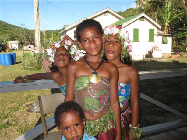 Makogai kids having fun with the camera