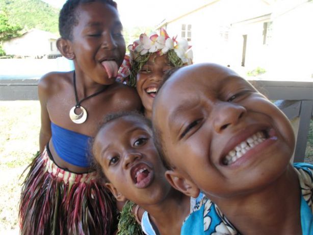 Funny faces from the fun kids at Makogai
