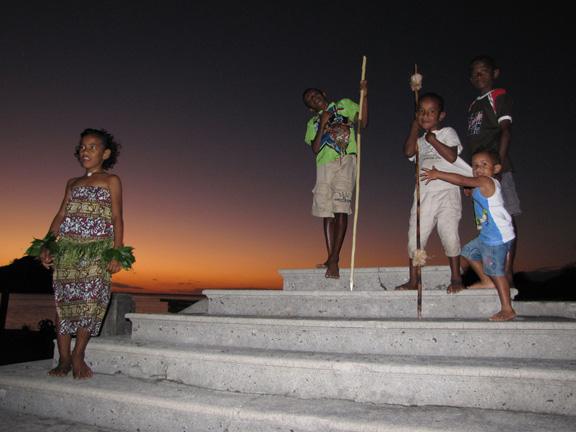 Village kids pose in Makogai - taken by Sarah