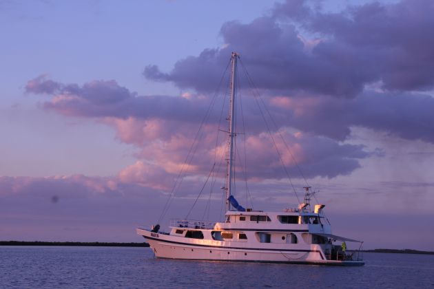 Nai'a at sunset in Gau, taken by Bailey