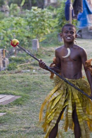 Young warrior rehearses his moves - captured by Alan