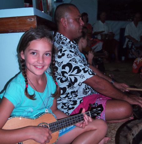 Malia on uke with Captain John.