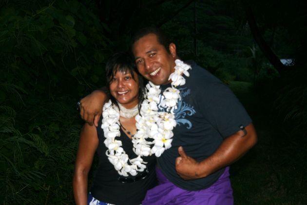 Karen & Richie in a party mood at Makogai: taken by Randy